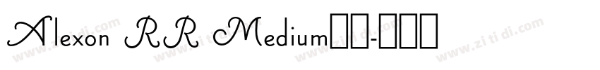 Alexon RR Medium下载字体转换